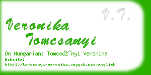 veronika tomcsanyi business card